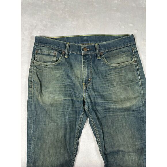 Levis Strauss 511 Men's Slim Straight Blue Distressed Jeans (32x30) - Picture 2 of 10